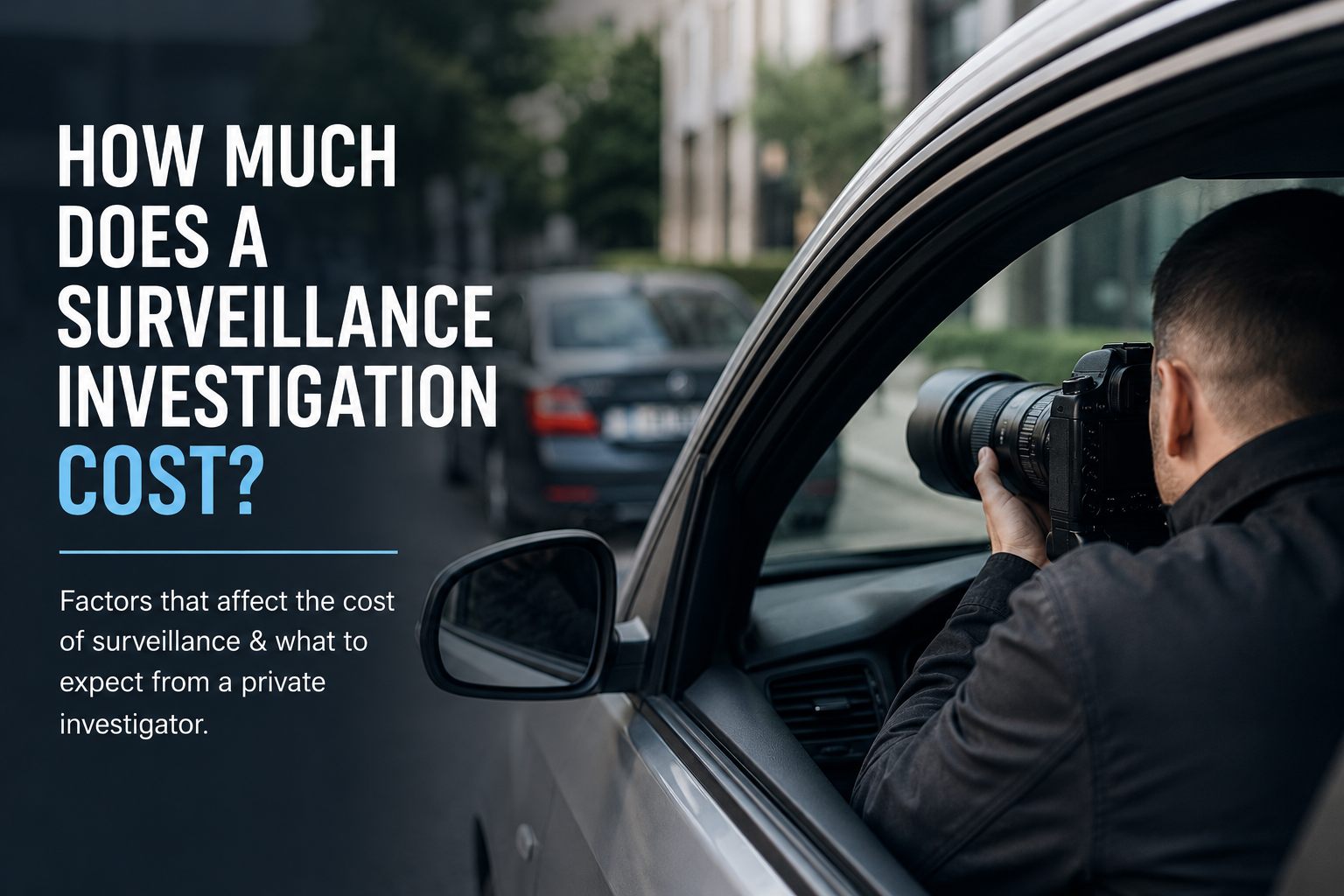How Much Does a Surveillance Investigation Cost?